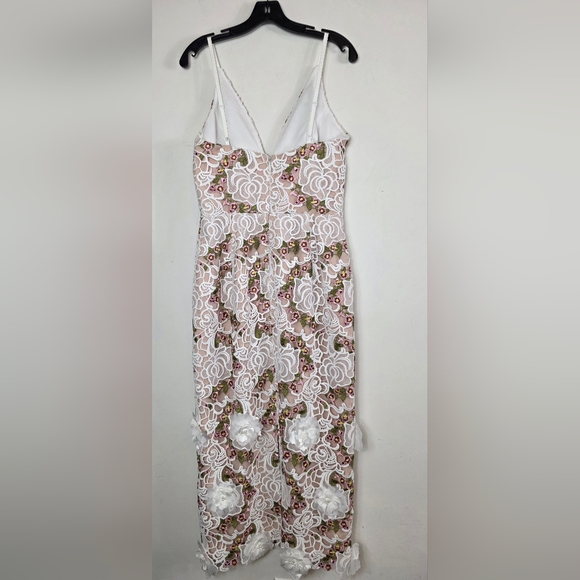 HELSI Norah Plunging Dimensional Floral Column Dress M - Picture 8 of 9